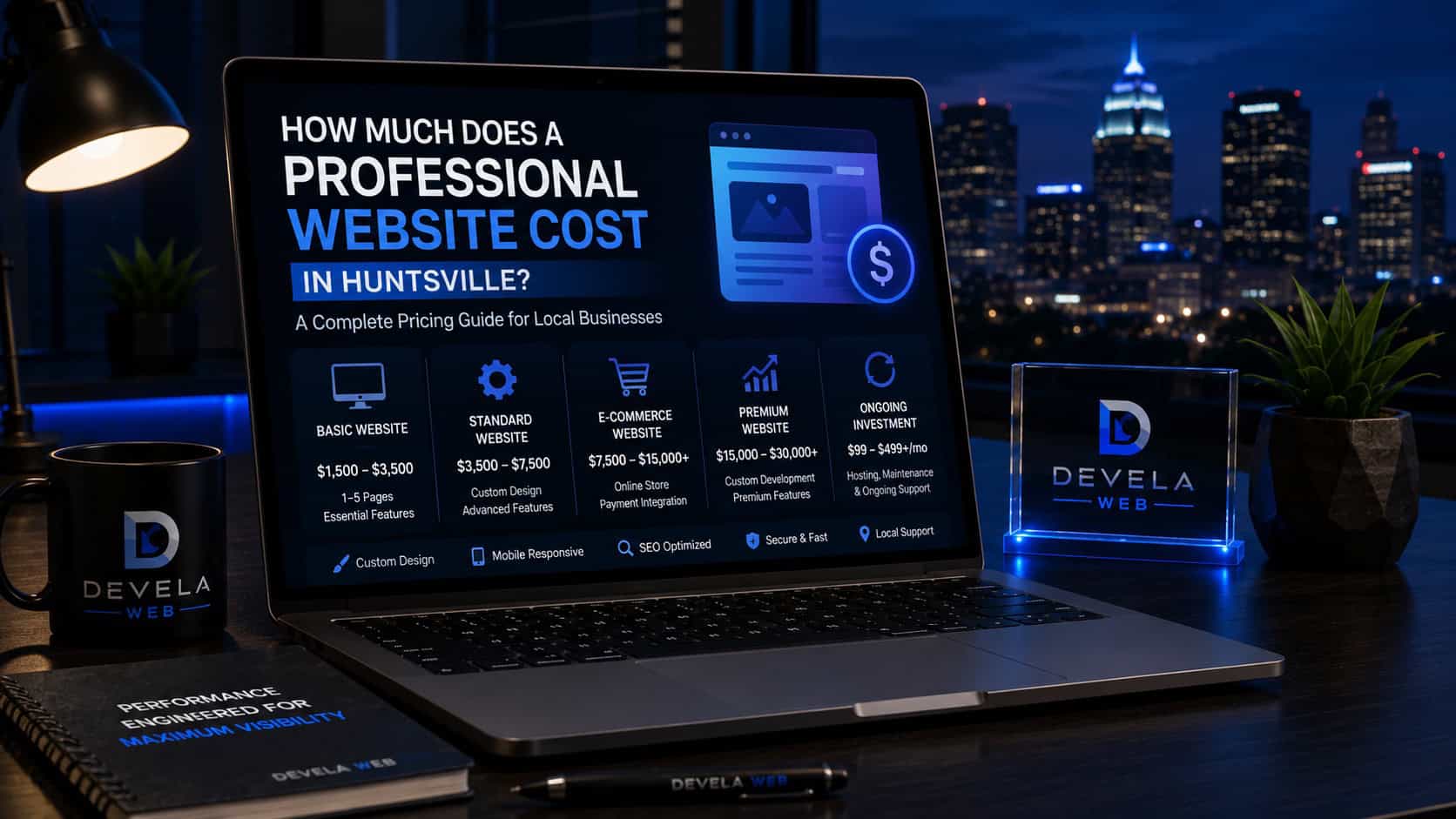 Professional website pricing guide for Huntsville businesses comparing web design costs and project planning